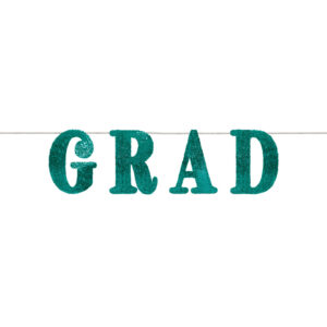 Grad Glitter Hanging Letter Banner