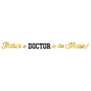 Med School Grad Ribbon Letter Banner Doctor