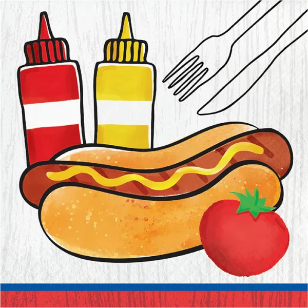 Barbecue Time Lunch Napkins 16CT