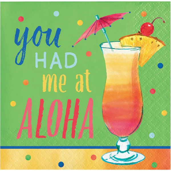 "You Had Me At Aloha" Beverage Napkins 16CT