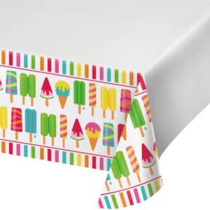 Sweet Summer Paper Tablecover Border Print 54" X 102"