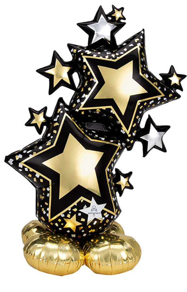 Grad Star Cluster Black & Gold Airloonz