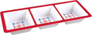 Summer Block Party Plaid Compartment Tray
