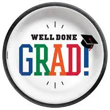 "well Done Grad" Plates 6.75"