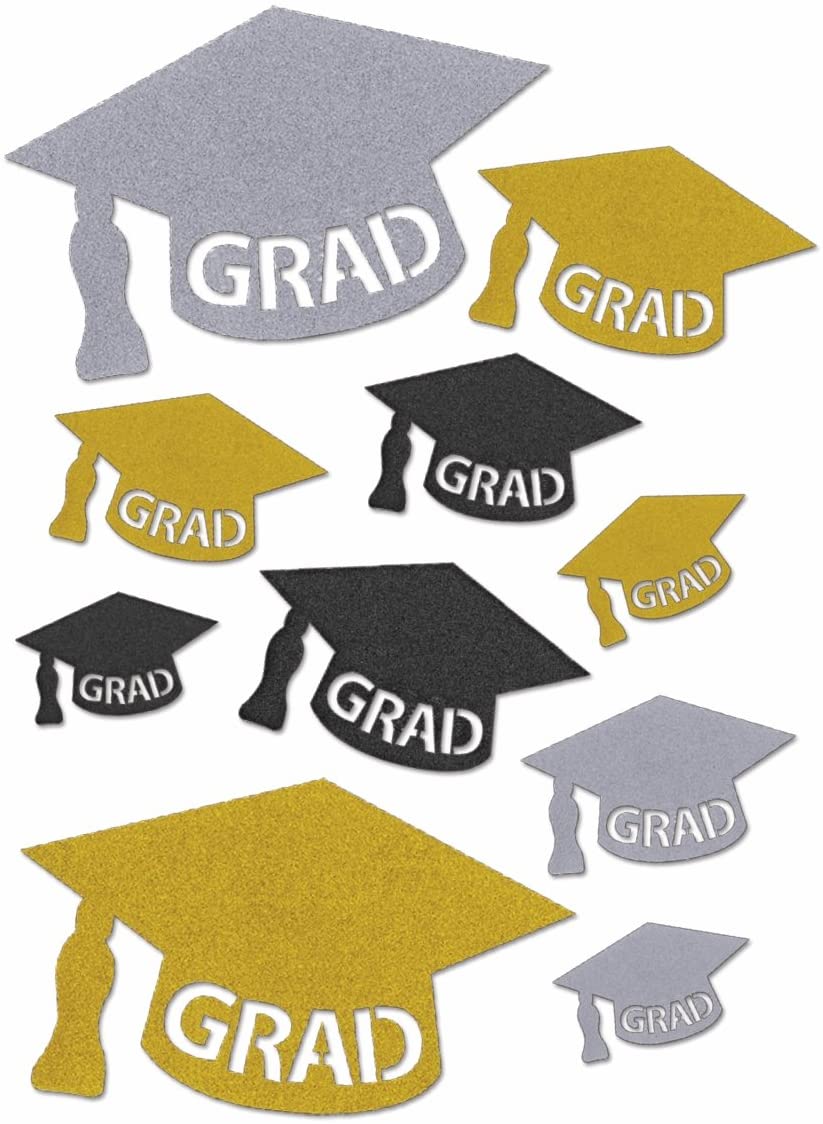 Graduation Glitter Cut Outs - Party WOW