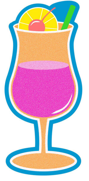 Luau Tropical Drink Plaque