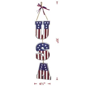 Hanging USA Wooden Sign