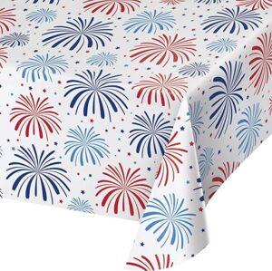 Red, White & Blue Pattern Table Cover 54"x102"