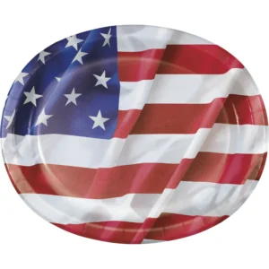 Flying Flag Oval Plates 10.5" 8CT