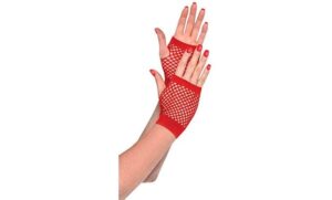 Short Solid Color Fishnet Gloves