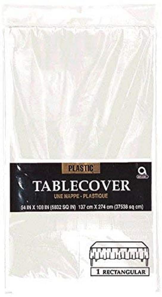 Solid Color Plastic Table Cover 54"x108"