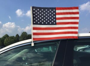 USA Car Flag W/Clips