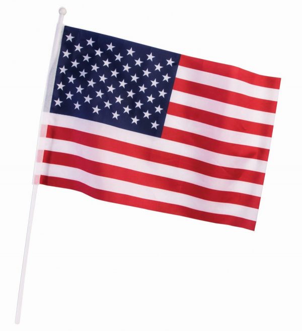 Plastic US Flag Stick 12"X18"