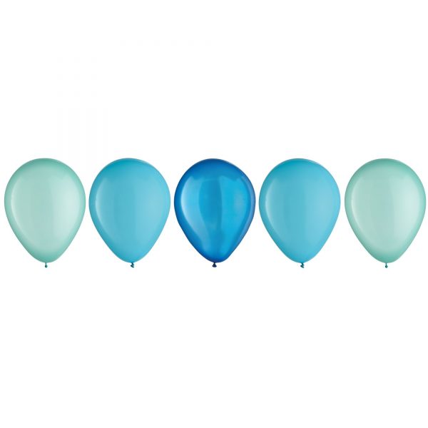 11" Latex Balloons Aqua Mix 15CT