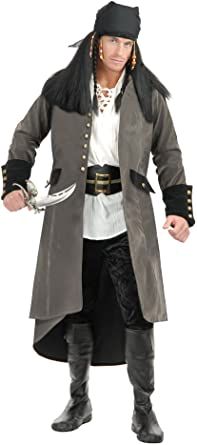 Treasure Island Pirate Adult Costume Gray