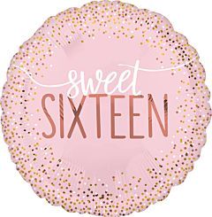 18" Sweet Sixteen Blush Mylar Balloon
