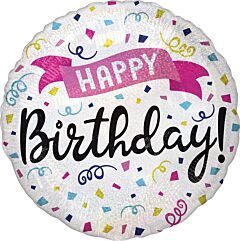 18" Holographic Mylar Birthday Balloon
