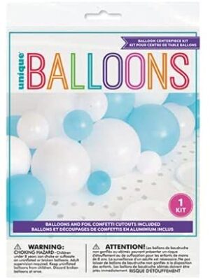 Blue & White Balloon Centerpiece Kit