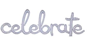 Script Phrase Balloon "Celebrate"