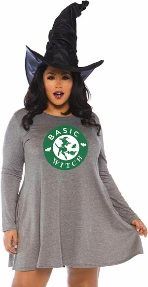 Basic Witch Jersey Dress Plus Size