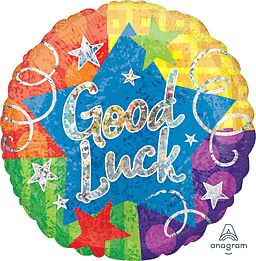 28" Good Luck Confetti Streamers Balloon