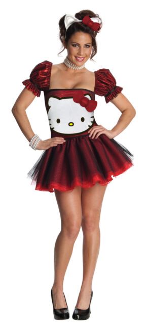Hello Kitty Red Adult Costume - Party WOW