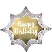 Satin Gold Burst Super Shape Balloon