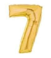 40" #7 Gold Balloon