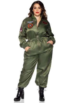 Top Gun Flight Suit Plus Size Adult Costume