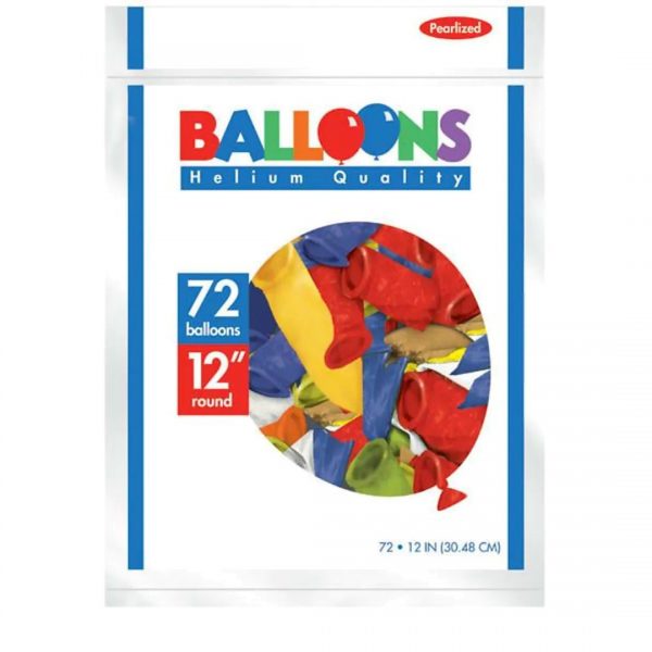 12" Helium Quality Latex Balloons 72CT