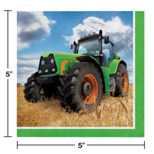 Tractor Time Beverage Napkins 16CT