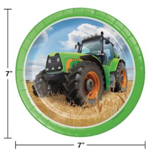 Tractor Time 7" Plates 8CT