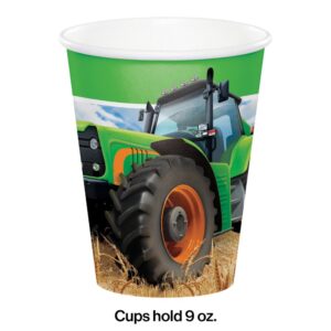 Tractor Time 9oz Cups 8CT