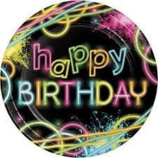 Glow Party 9" Plates 8CT