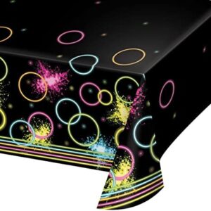 Glow Party Plastic Tablecover 54"x102"