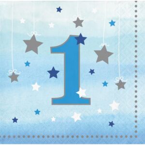 One Little Star Boy 1st Birthday Beverage Napkins