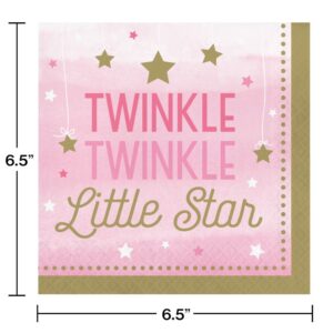 One Little Star Girl 1st Birthday Luncheon Napkins 16CT