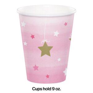 One Little Star Girl 1st Birthday 9OZ Cups 8CT