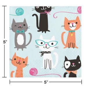 Purr-fect Party Beverage Napkins 16CT