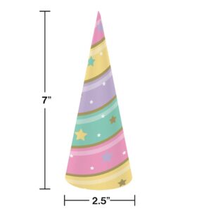 Sparkle Unicorn Horn Hats 8CT