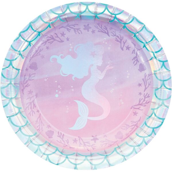 Iridescent Mermaid Party 7" Plates 8CT