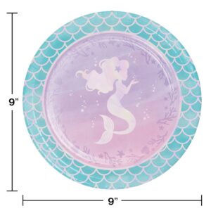 Iridescent Mermaid Party 9" Plates 8CT
