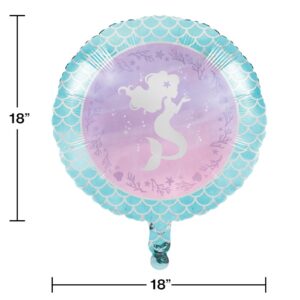 Iridescent Mermaid Party 18" Mylar Balloon