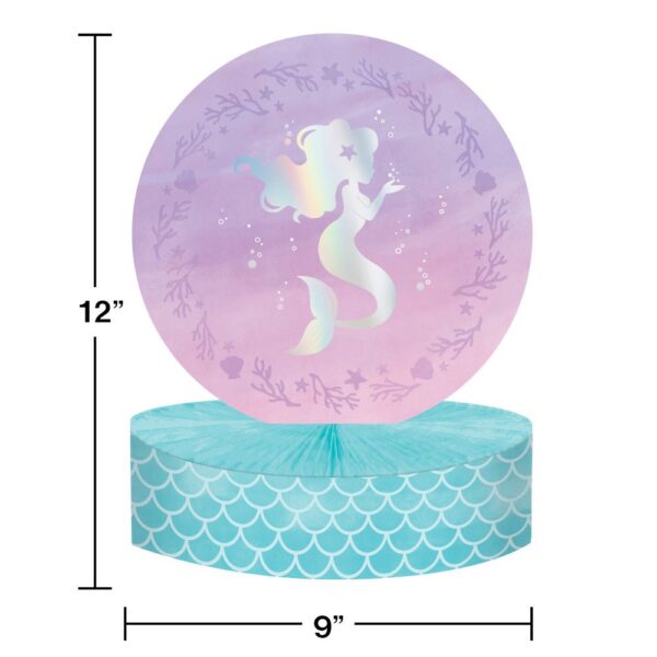 Iridescent Mermaid Party Honey Comb Centerpiece