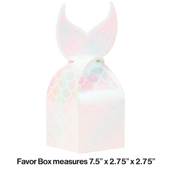 Iridescent Mermaid Party Favor Boxes 8CT