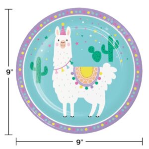 Llama Party 9" Plates 8CT