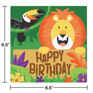 Jungle Safari Luncheon Napkins 16CT Happy Birthday