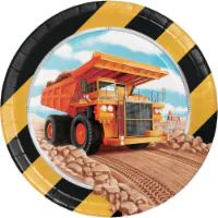 Big Dig Construction 7" Plates 8CT