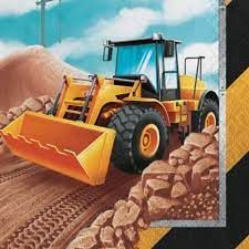 Big Dig Construction Beverage Napkins 16CT