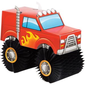 Monster Truck Rally Honey Comb Centerpiece